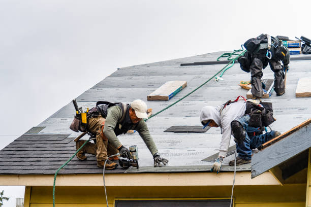 Professional Roofing technician working in Montague, NJ